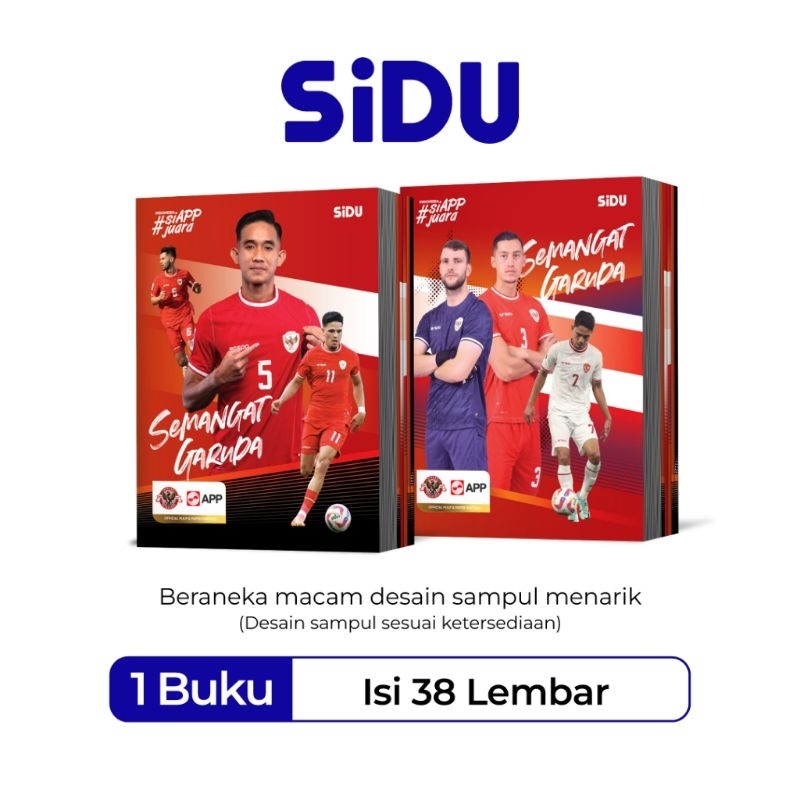 

Buku Tulis SIDU Spesial Edisi TIMNAS INDONESIA By Sinar Dunia 38 Lembar 1 Pak Isi 10 Buku