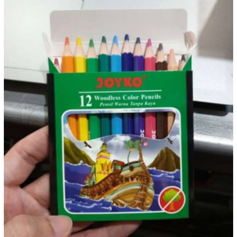 

(1 set)Pensil warna/pensil warna 12/pensil warna pendek/pinsil warna 12 pendek/pensil warna joyko/pinsil warna joyko/pensil