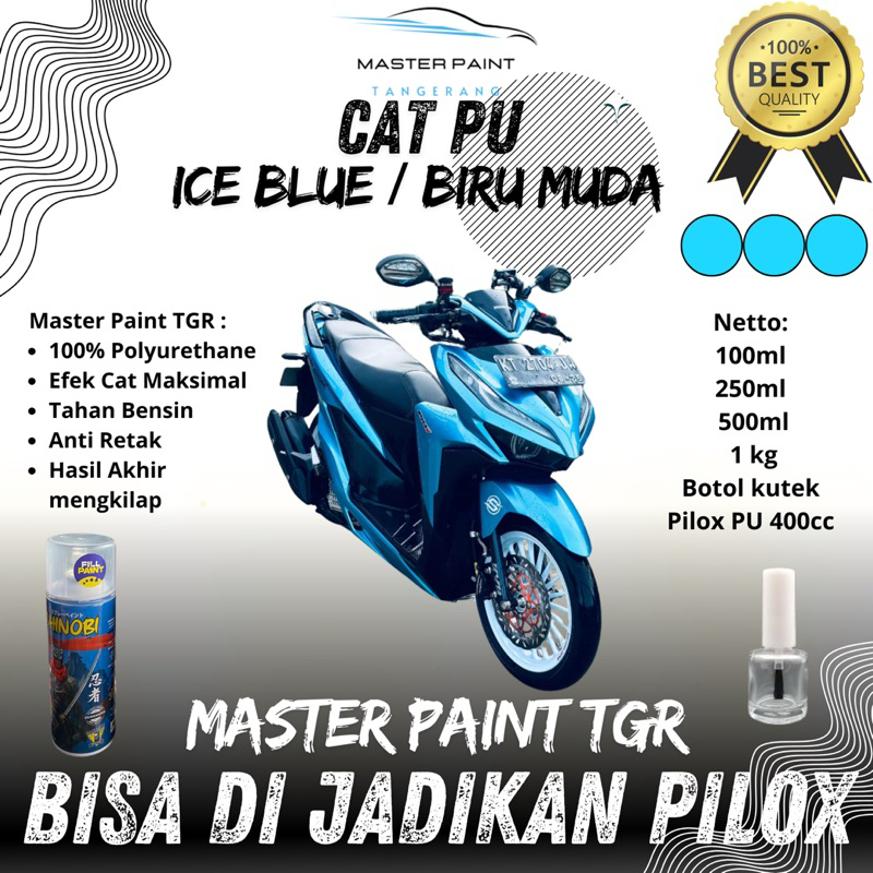 (BISA JADI PILOX) CAT ICE BLUE | CAT PU BLUE ICE | CAT BIRU MUDA