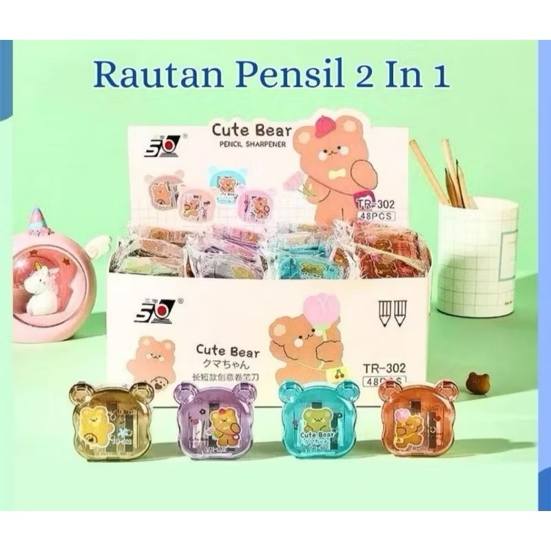 

Rautan Pensil Peraut Pensil Serutan Pensil 2 in 1