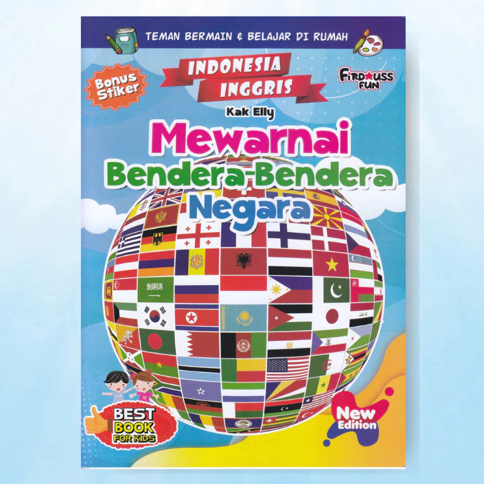 BUKU MEWARNAI BENDERA-BENDERA NEGARA / Buku Mewarnai Bendera Negara