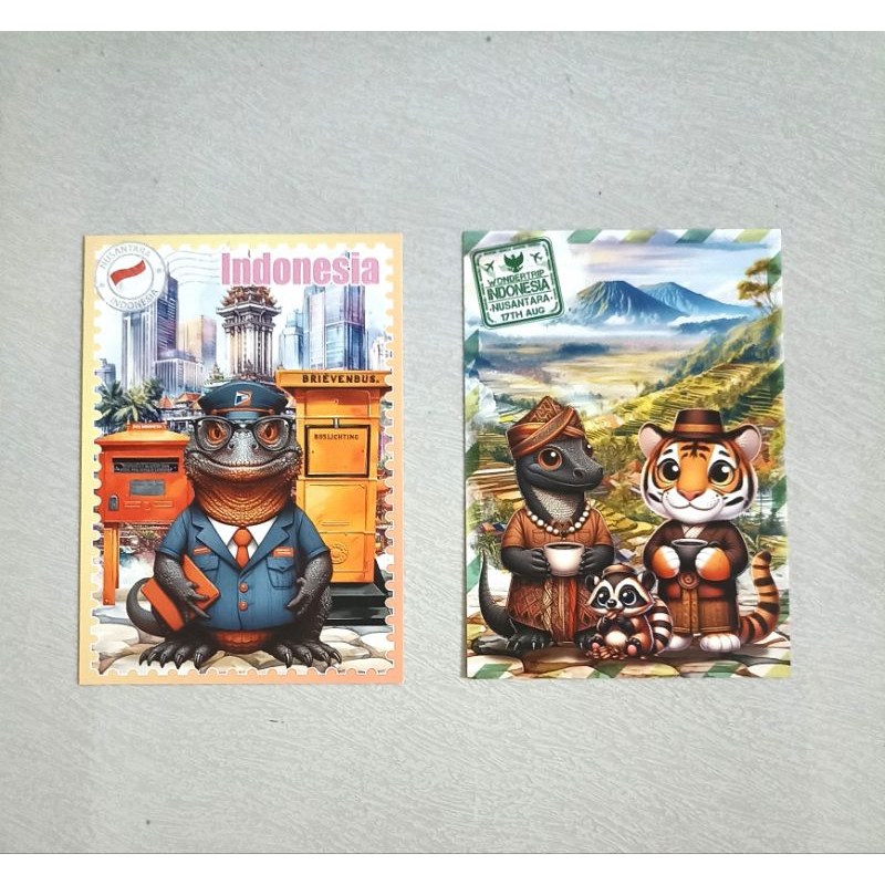

WP Wonder Post Wonder Trip Indonesia Postcard series Kartu pos kartupos