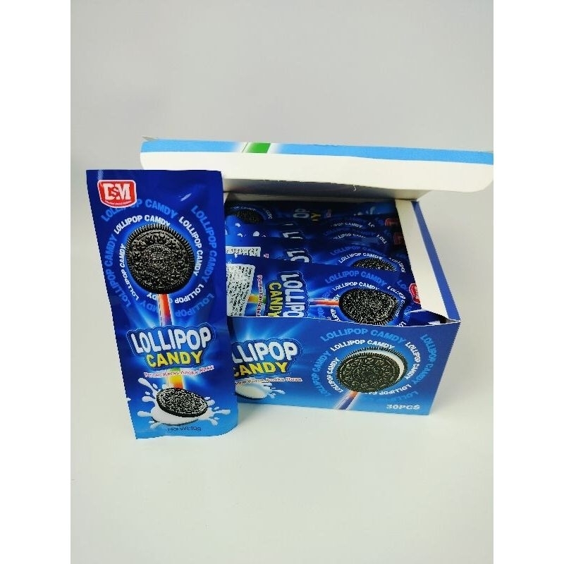 

[Viral] Cookie Oreo Lollipop candy Isi 30 Pcs