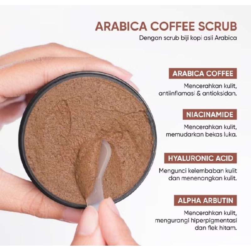 

D'SAVIOR Arabica Coffee Scrub 100 g,Body Scrub untuk mencerahkan kulit