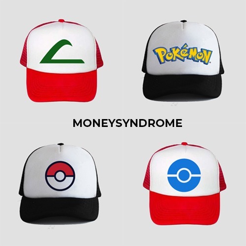 TOPI POKEMON - POKEMON HATS - ASH'S CAP POKEMON TOPI JARING TRUCKER HAT
