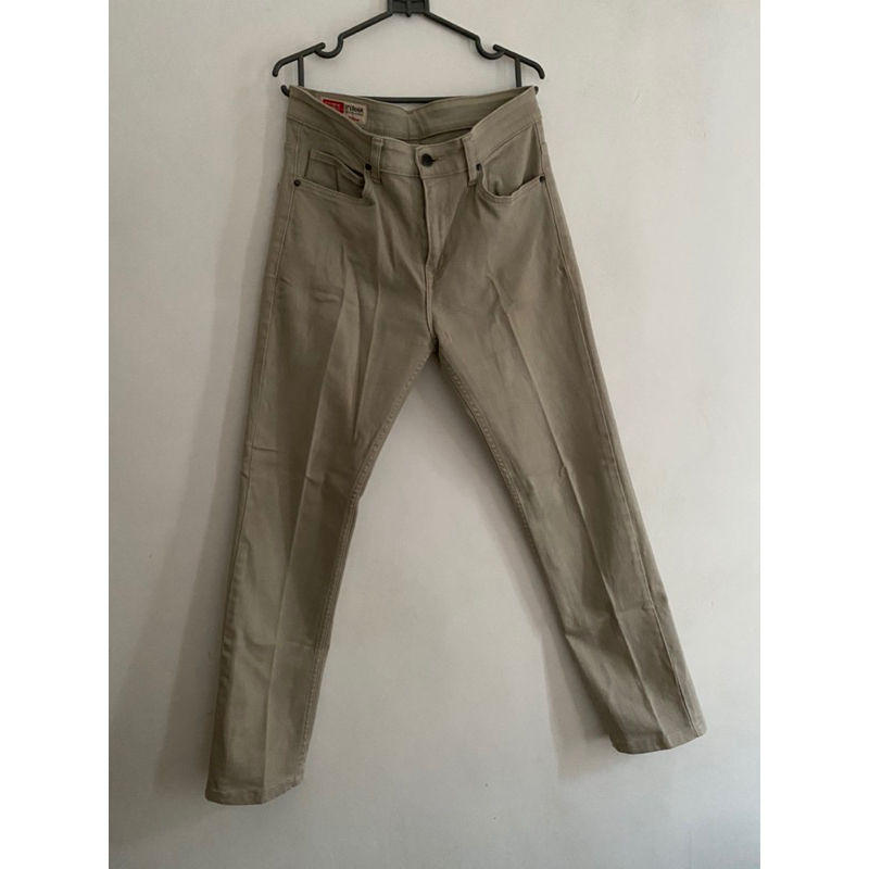 Preloved (Celana Second) - Celana Jeans Panjang Edwin Cream (size 33)