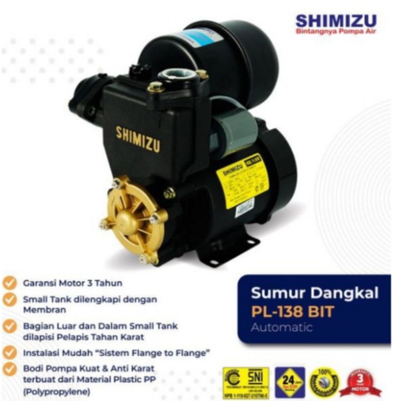 Shimizu Pompa Air Otomatis PL 138 BIT / Shimizu PL 138 BIT