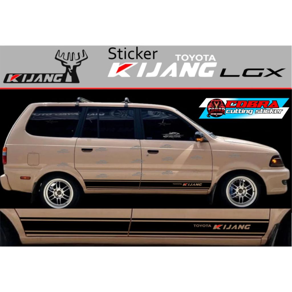 STICKER STIKER TOYOTA KIJANG LGX STICKER CUTTING BODY SAMPING MOBIL KIJANG