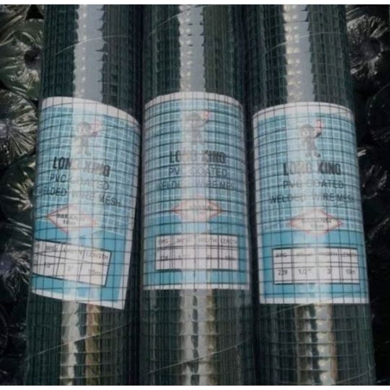 Kawat Ram Loket 1/2 PVC Hijau Ayakan Kandang Lubang 1/2 harga per meter