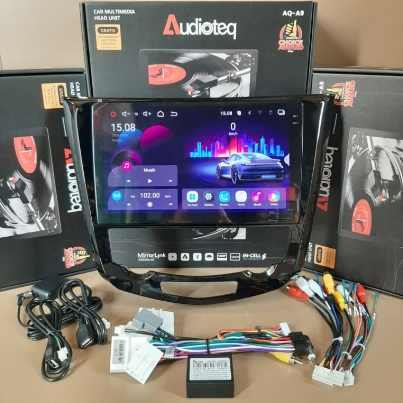 HEAD UNIT ANDROID XTRAIL T32 RAM 4/64 GB ANDROID AUDIOTEQ 10 INCH NISSAN XTRAIL T32 INCELL BLACK SCR