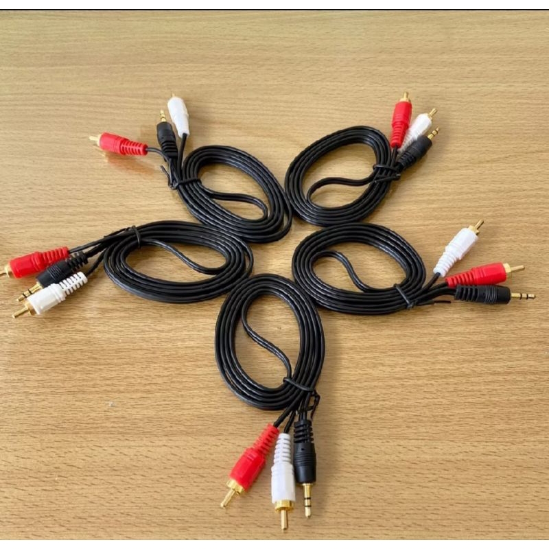 KABEL AUDIO RCA 2 in 1 JACK 3,5mm KABEL RCA 2 in 1/ KABEL RCA 2 in 1 / KABEL AUX 2 in 1