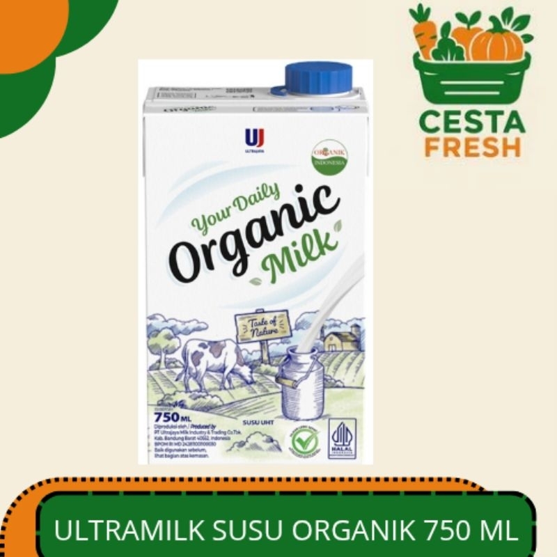 

Ultra Milk Susu UHT Organik Kotak 750 ml