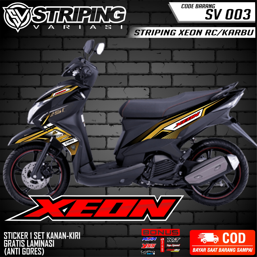 Stiker striping Xeon RC Karbu Keren variasi Striping Xeon RC Striping Yamaha Xeon RC || SV 003