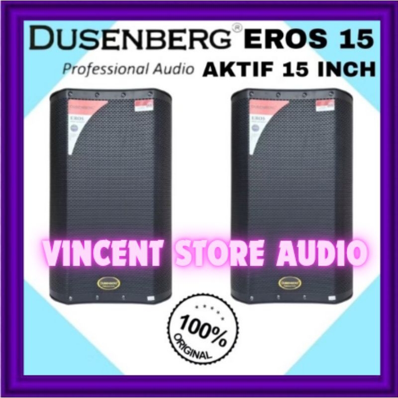 SPEAKER AKTIF BLUETOOTH KARAOKE SMART TV YOUTUBE DUSENBERG 15 INCH EROS 15 SPEAKER KARAOKE INDOOR OU