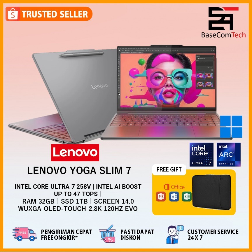 Lenovo YOGA Slim 7i AURA EDITION Ultra 7 258V 32GB/1TB 14.0 inci OLED Windows 11
