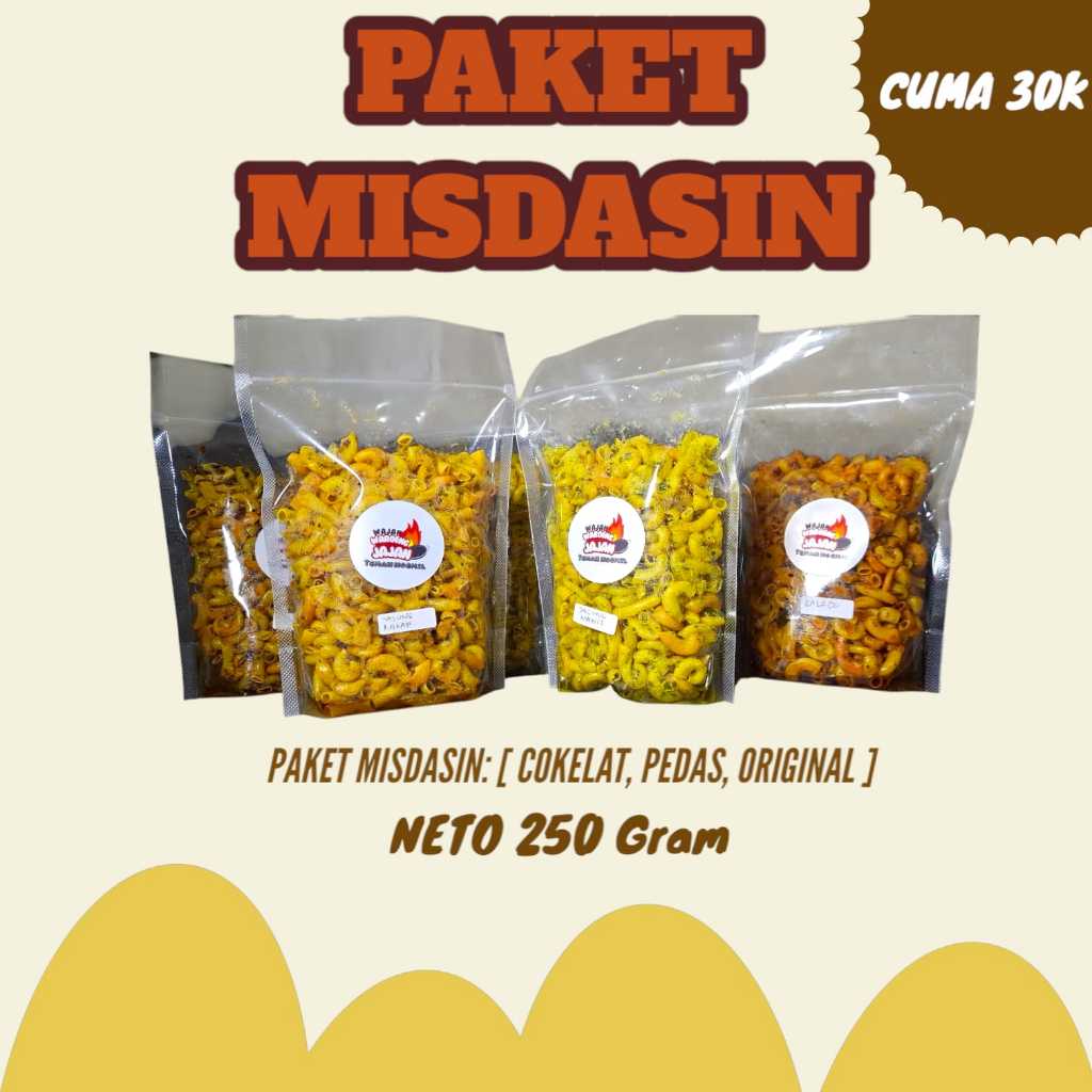 

Paket Misdasin Cokelat Pedas Original NETO 250 Gram