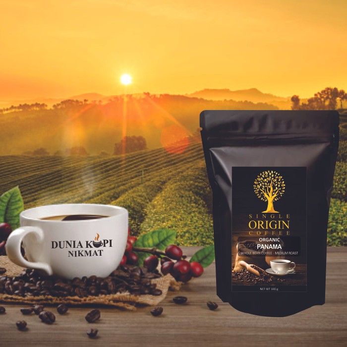 

Single Origin Coffee Panama Whole Roasted Bean Coffee 100 Gram.