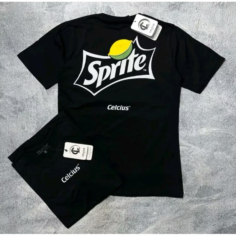 Celcius Tshirt Black Sprite Kaos Atasan