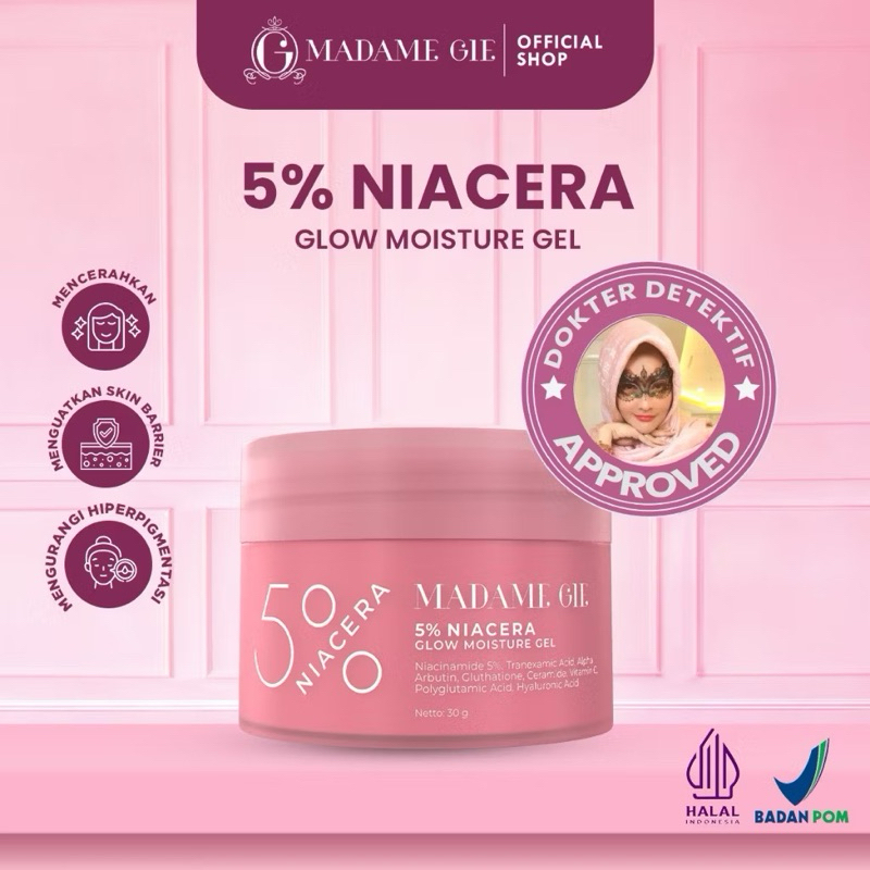 Madame Gie 5% Niacera Glow Moisture Gel / Madame gie 5% niacera moisturizer / Madame gie moisturizer