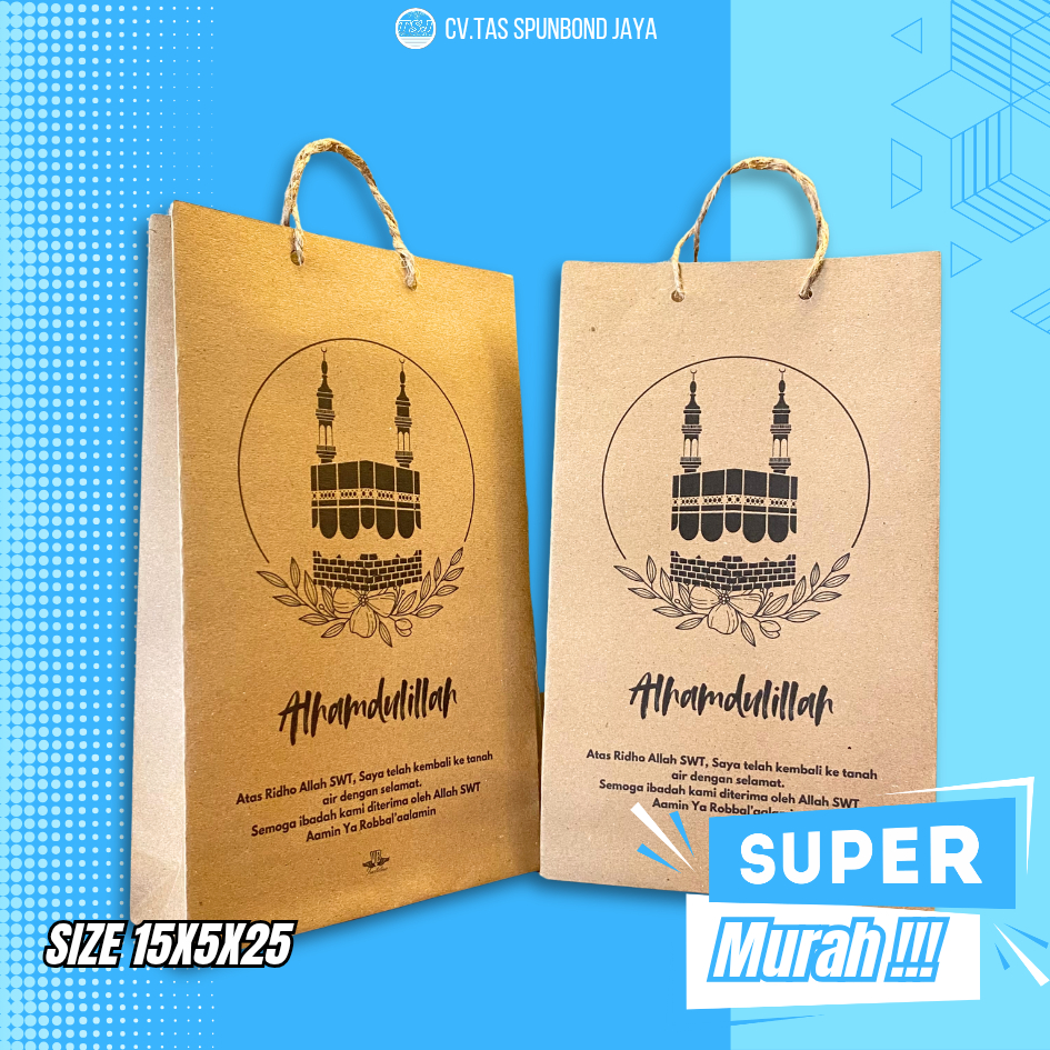 

Ready Stock Banyak Siap Kirim Tas Oleh Oleh Souvenir Haji Umroh Goodiebag Paperbag Murah Berkualitas