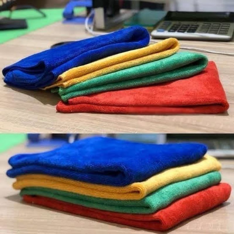 Kain Lap Microfiber Premium Daya Serap Tinggi 35x35 | Lap Fiber Handuk Lap Meja Lemari Dapur Cafe Ho