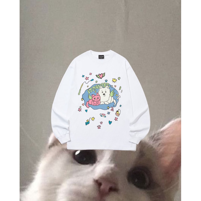 [Ready Ina] Itzavibe longsleeve CAT&DOG In Sweet Home