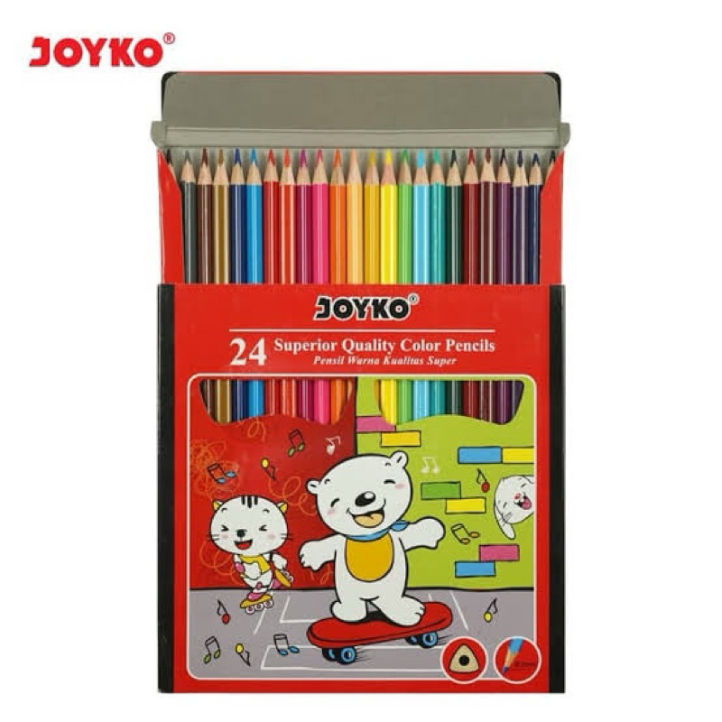 

PENSIL WARNA JOYKO CP-24PB ISI 24 COLOUR PENCIL JOYKO