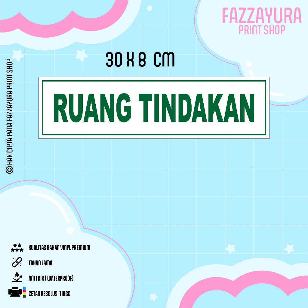 

STICKER RUANG TINDAKAN 30 X 8 CM