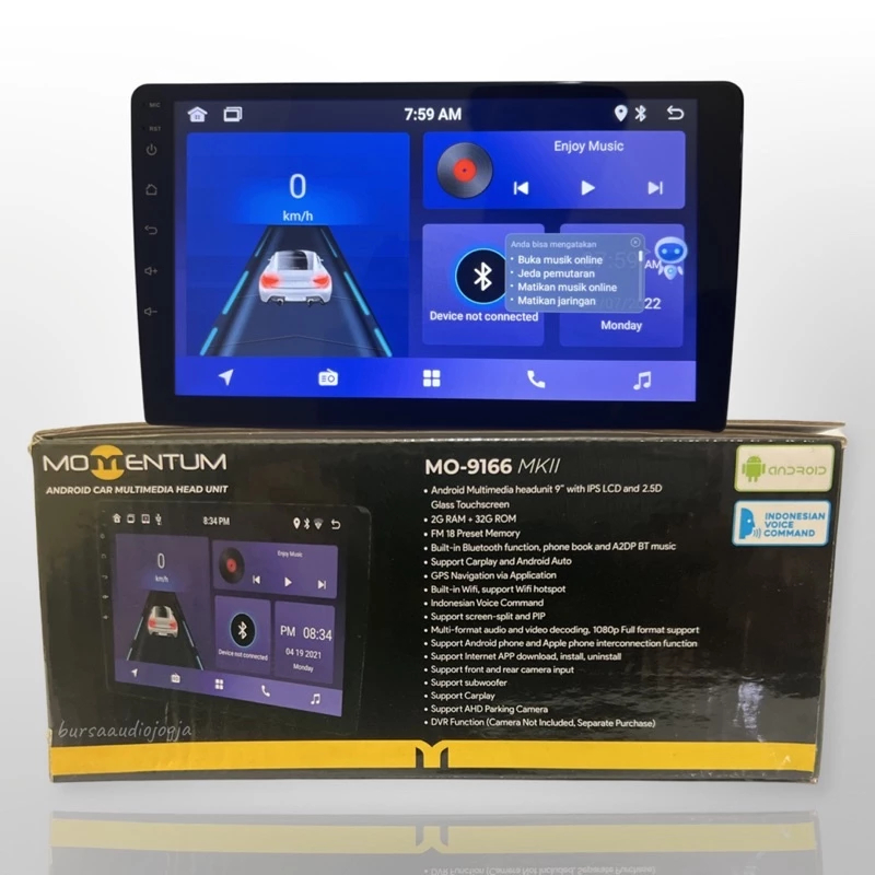 Head unit Android 9 inch Momentum MO-9166 MKII 2/32 Carplay Android Auto
