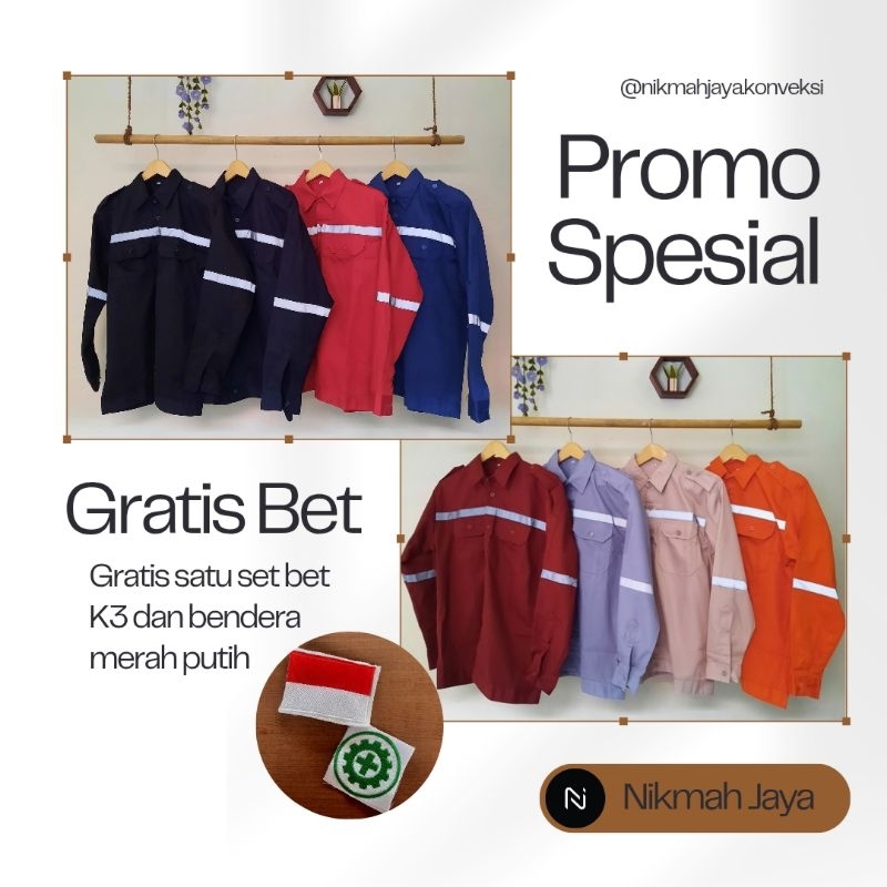 Baju Safety - Seragam Safety - wearpack katelpak safti baju safety proyek lapangan  tambang