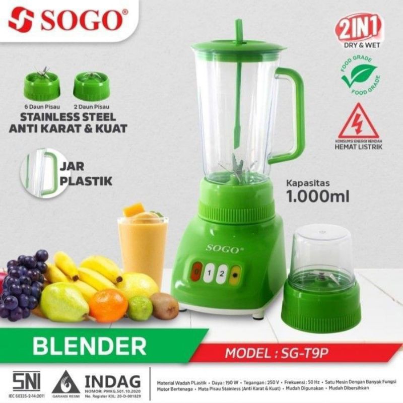 Blender plastik/Blender sogo/blender murah/blender sogo 2in1/blender merk sogo