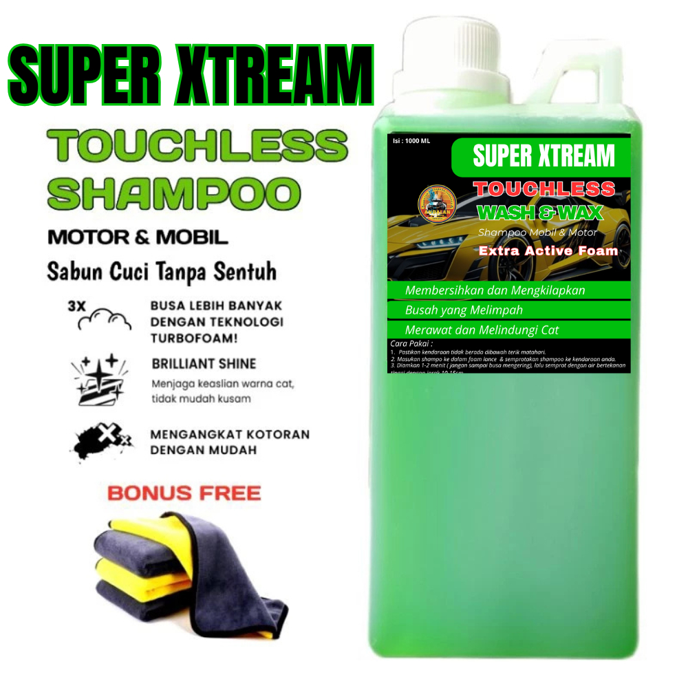 SUPER EXTREAM | Touchless Wash Shampo Cuci Tanpa Sentuh Shampoo Mobil dan Motor / Touchless Shampoo