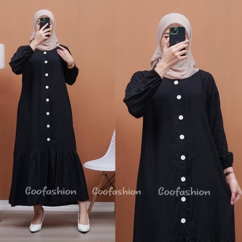 GAMIS WANITA TERBARU LEBARAN 2026 KEKINIAN||GAMIS WANITA POLOS TERBARU FULL KANCING DEPAN MUSLIM RAY