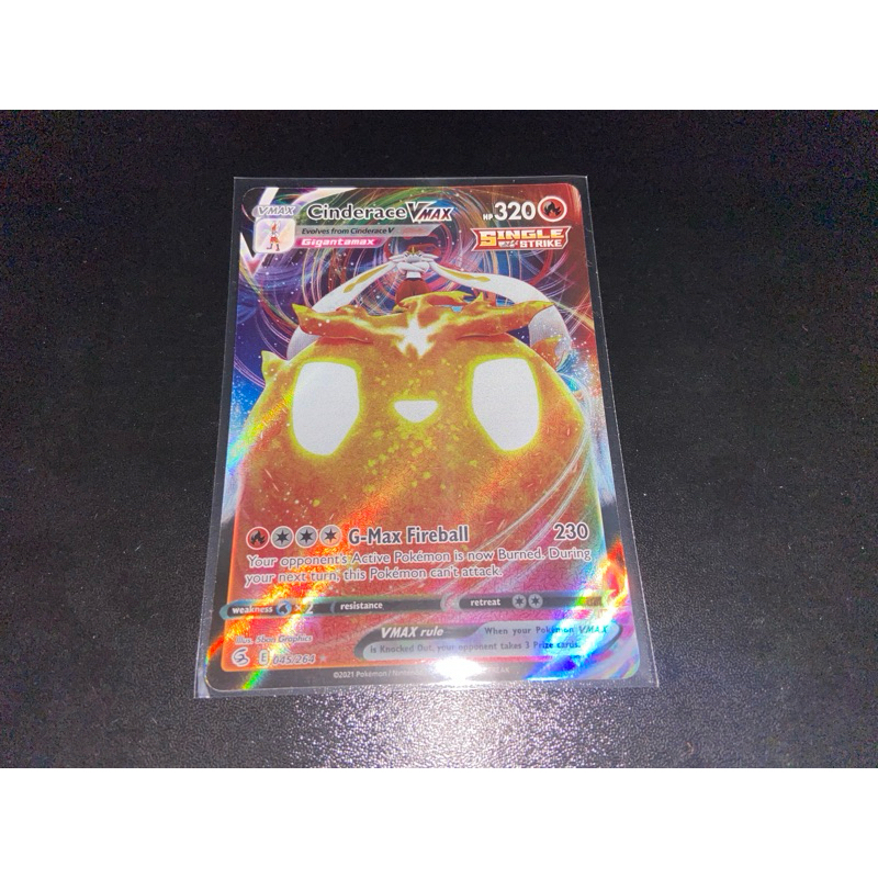 CINDERACE VMAX FUSION STRIKE HIT ENGLISH POKEMON TCG CARD KARTU TRADING CARD