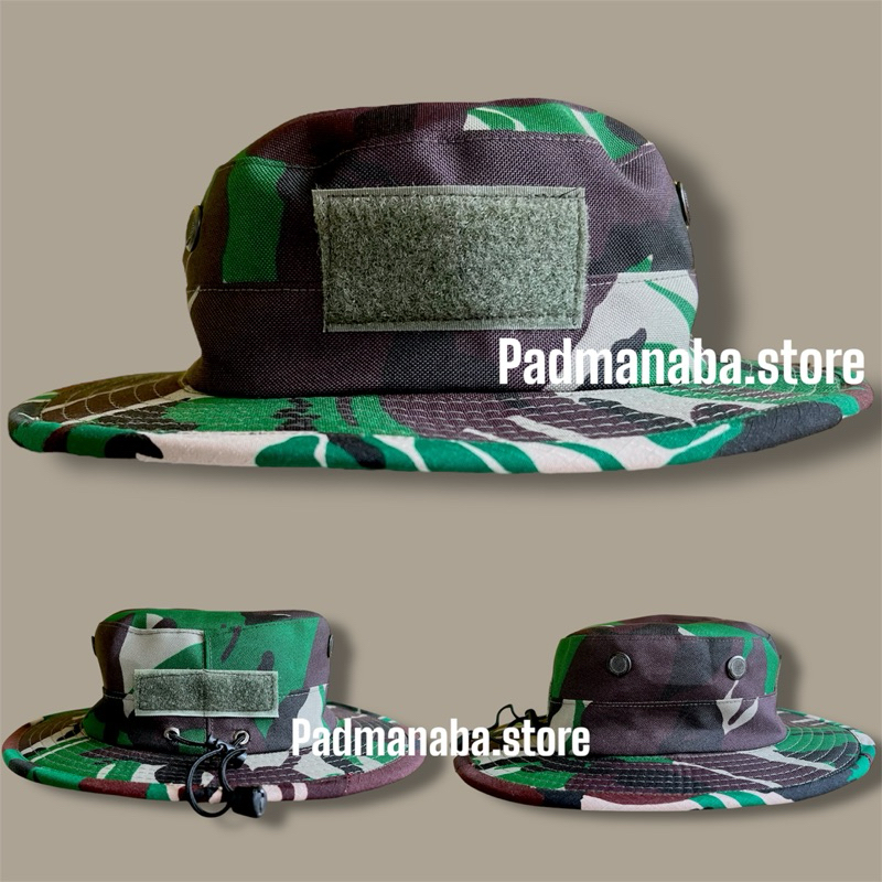 TOPI RIMBA KAWAT TNI LORENG DINIR ANTI AIR / TOPI RIMBA LORENG TNI AD ANTI AIR / LORENG TNI / RIMBA 