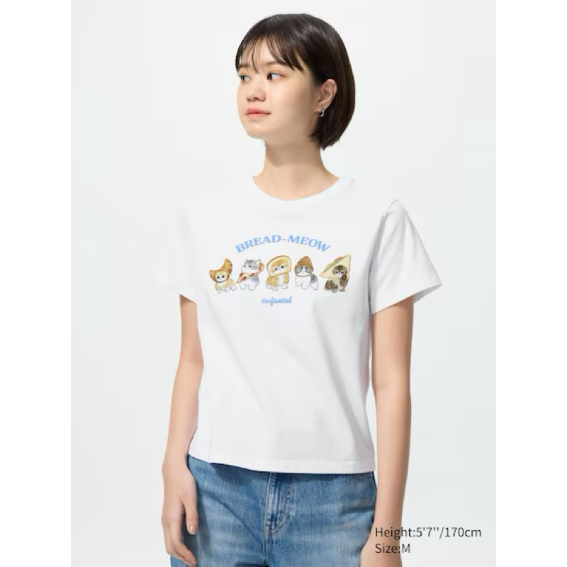 Woman Uniqlo Tshirt Kaos UT Mofusand (Kucing)