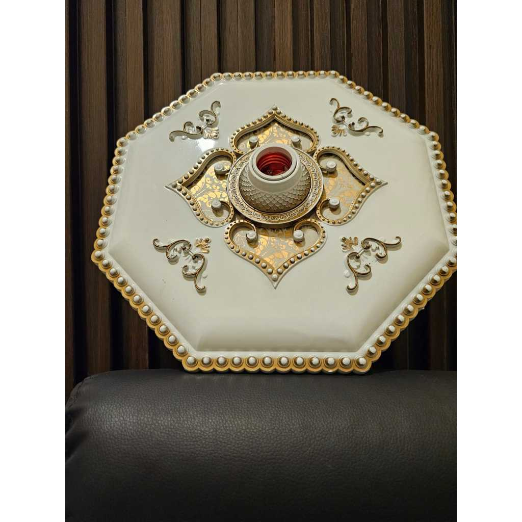 Fitting Lampu plafon 30x30 / Ornamen plafon 30cm fitting