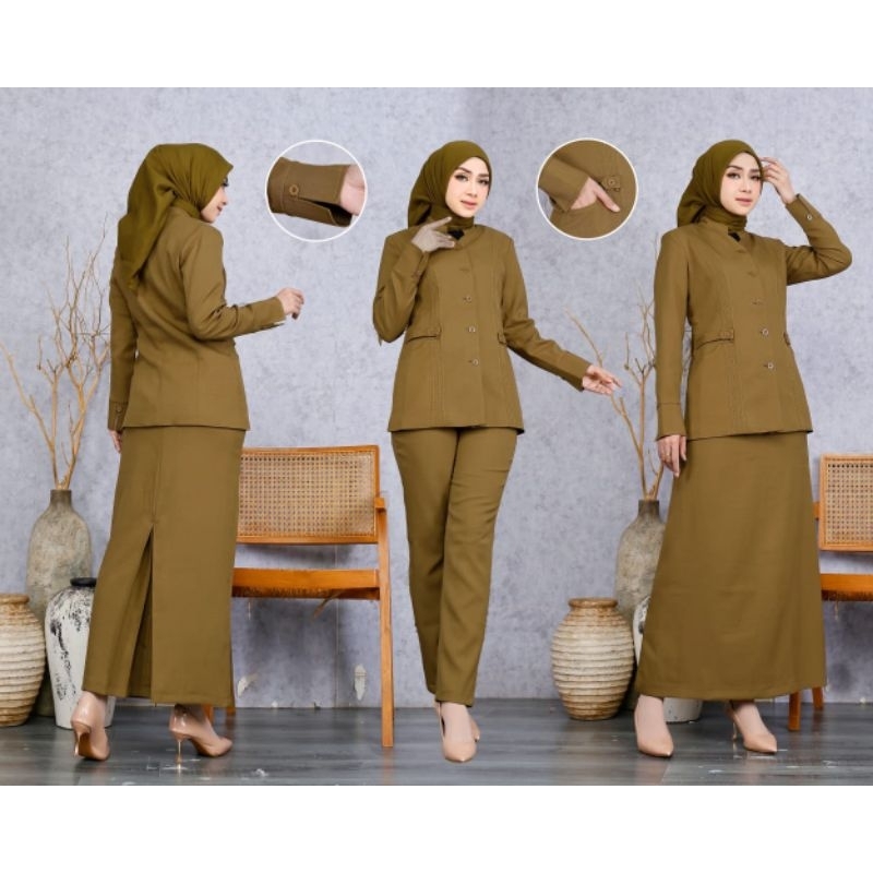 blazer wanita seragam dinas Pemda baju khaki seragam khaki seragam Pemda asn baju Pemda pns