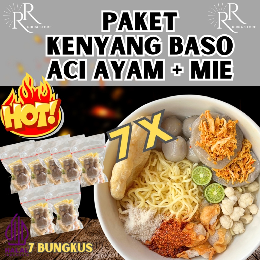 

7 Bungkus Baso Aci Ayam Suwir Mie Paket Hemat Hotpot Instan