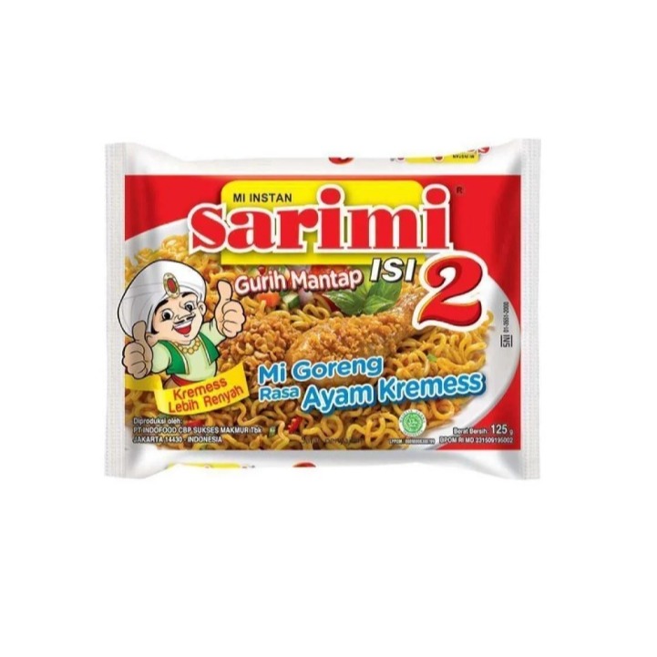 

SARIMI MIE GORENG ISI DUA RASA AYAM KREMES 1 DUS ISI 24 PCS !!!
