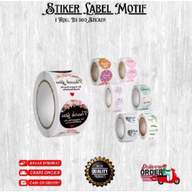 

Sticker Thankyou 500 pcs / Stiker Label Motif-stiker cantik-stiker lucu-stiker trimakasih