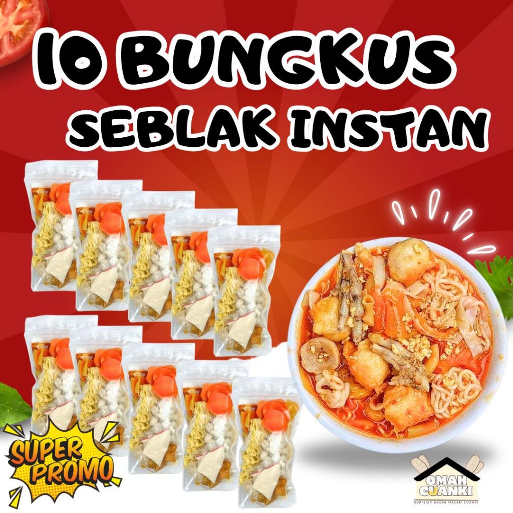 

10 BUNGKUS SEBLAK INSTAN LEVEL PEDAS - HOTPOT INSTAN