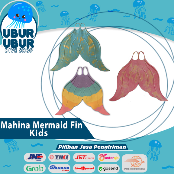 Mahina Mermaid Fin Rubber Monofins Kids / Fin Putri Duyung / Fin Mermaid