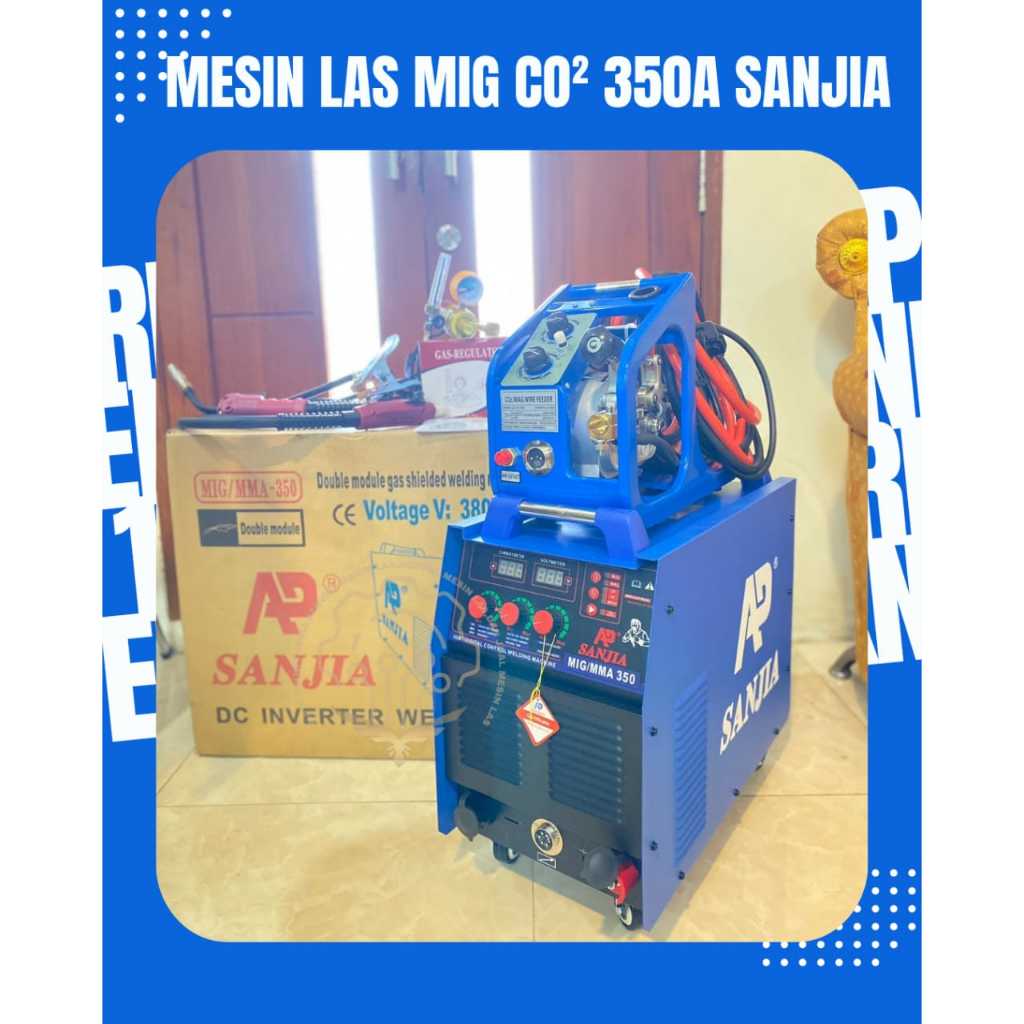 MESIN LAS MIG CO2 SANJIA 350A MESIN LAS LISTRIK SANJIA MIG CO2 350A TRAFO LAS INVERTER