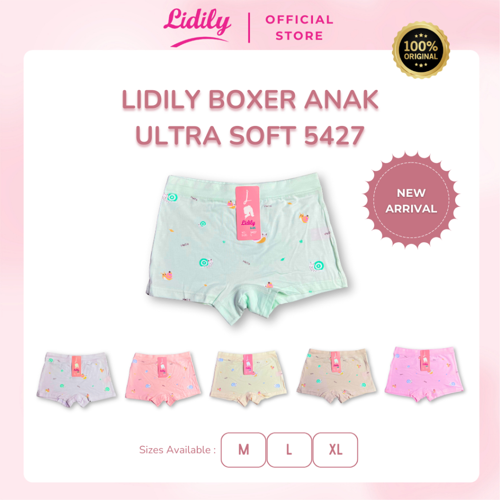 Lidily Boxer Anak Ultra Soft 5427 Boyshort Lembut Berkualitas