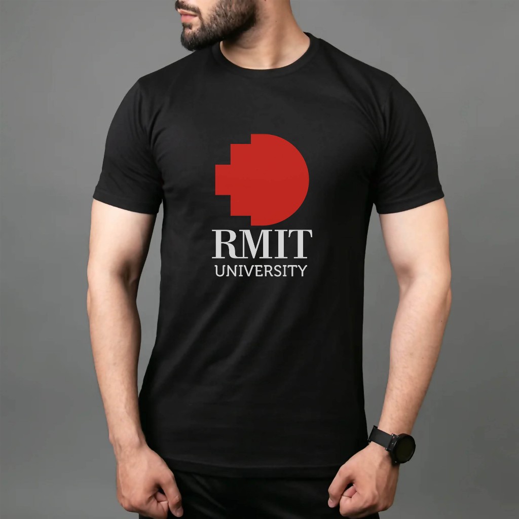 Kaos T-Shirt RMIT University Cotton Combad Katun kombed short sleeve baju lengan pendek cloth