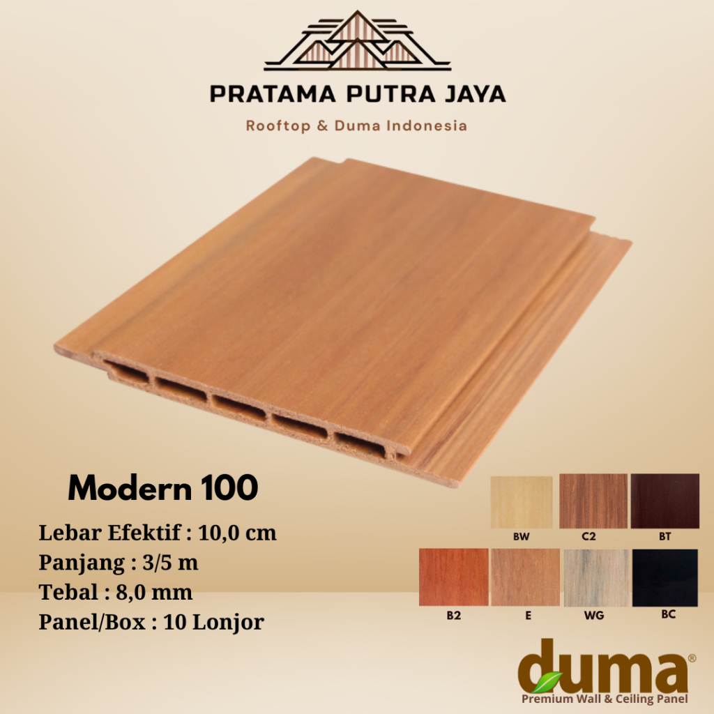 DUMA PANEL WPC Modern 100 (Pelapis Dinding & Plafon)
