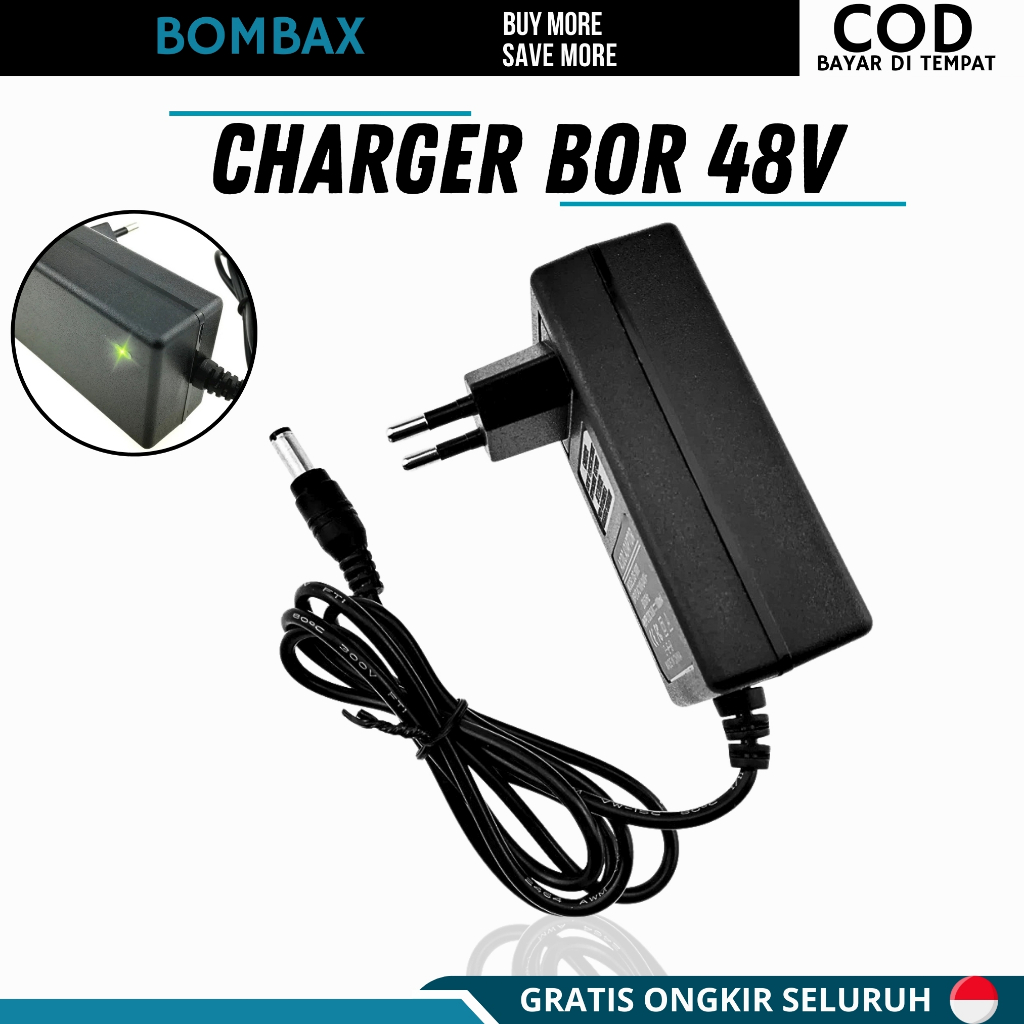 Charger Mesin Bor 48v Pengisi Daya Eletrik Bor Impact Charger Bor 36v 48v