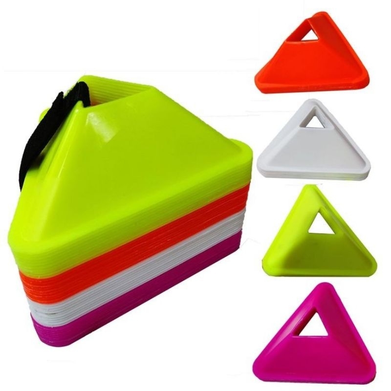 COD Cone Marker Segitiga Alat Latihan Sepak bola Futsal Volly Basket Olahraga Anak Dewasa Pria wanit