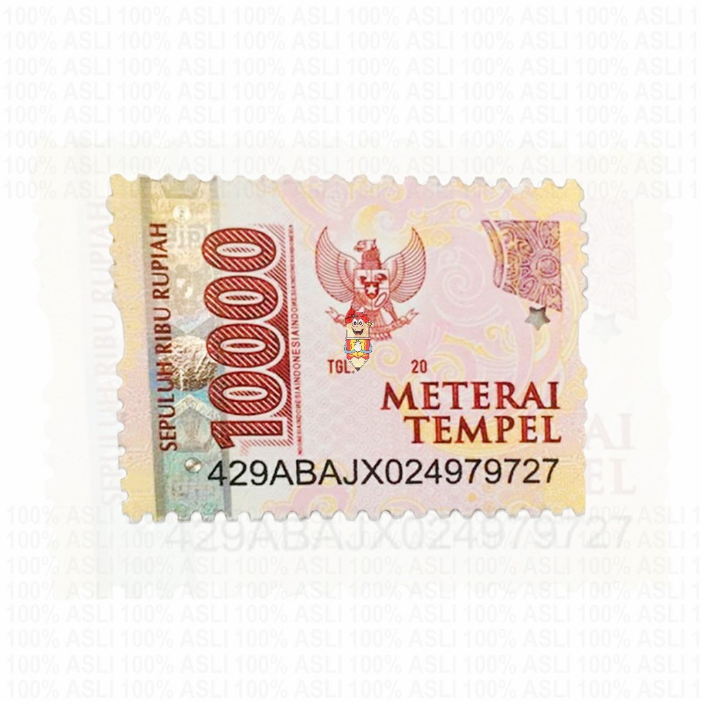 Materai Tempel 10000 Original 1 Lembar
